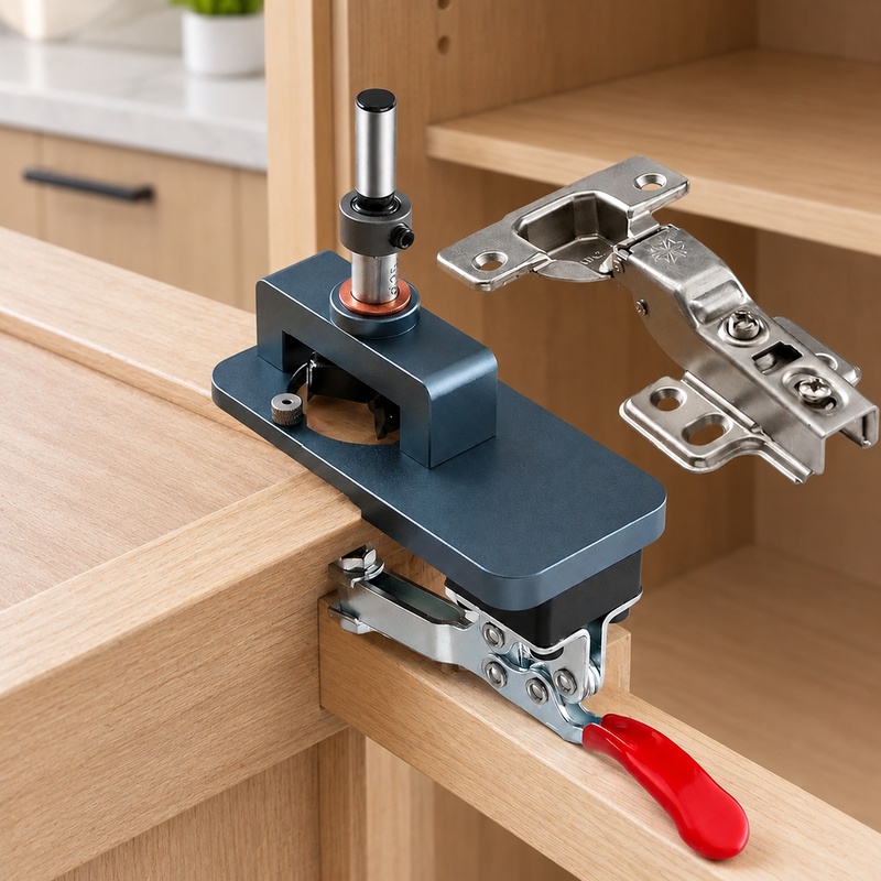 Cabinet Hinges - Precision Drill Guide Clamp for 35mm