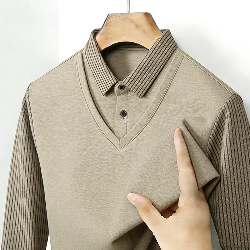 Men's Fake Two Piece Shirt Col - Wallpaper review and price