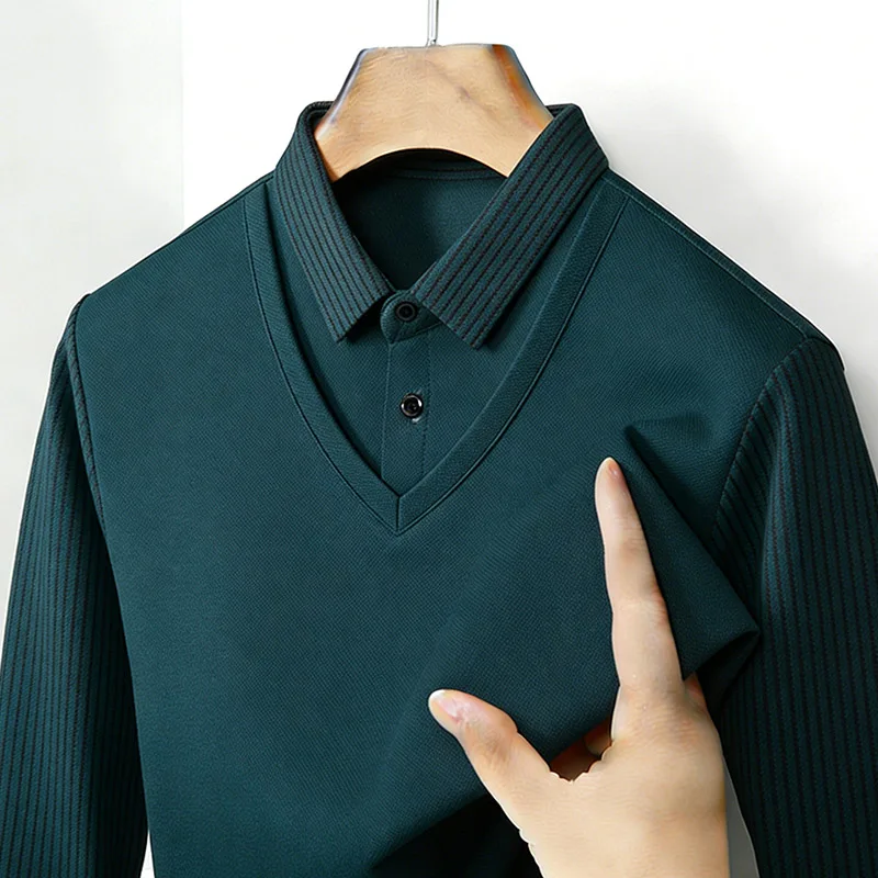Men's Fake Two Piece Shirt Col - Wallpaper review and price