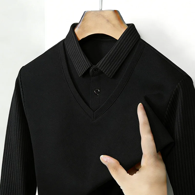 Men's Fake Two Piece Shirt Col - Wallpaper review and price