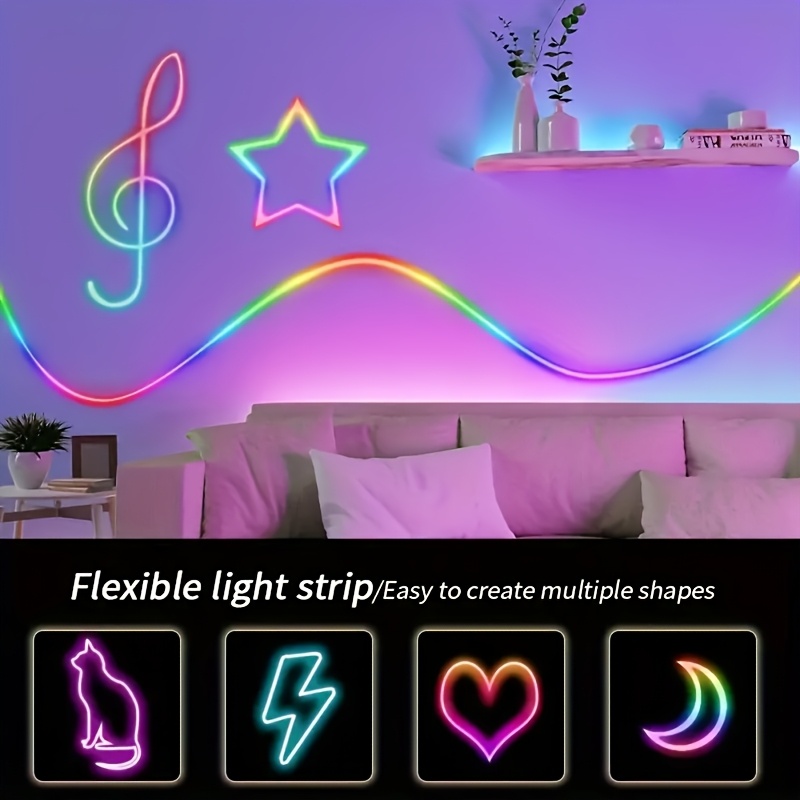 RGBIC Flexible Neon Strip Ligh - Led Strip Lights review and price