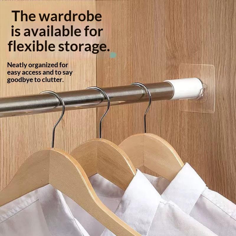 4 PCS Transparent Adhesive Cur - Curtain Rods review and price