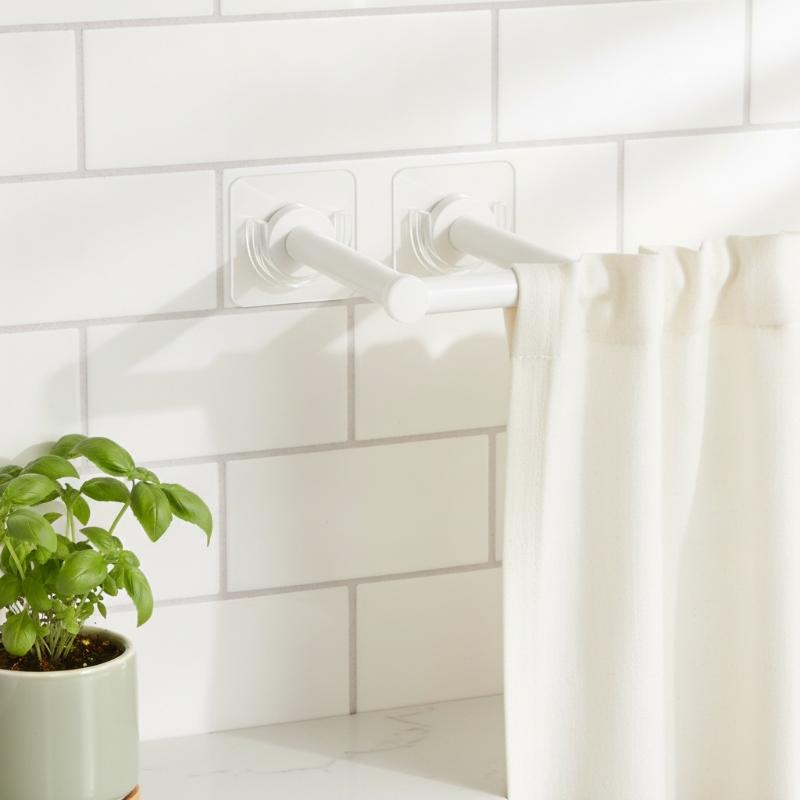 4 PCS Transparent Adhesive Cur - Curtain Rods review and price