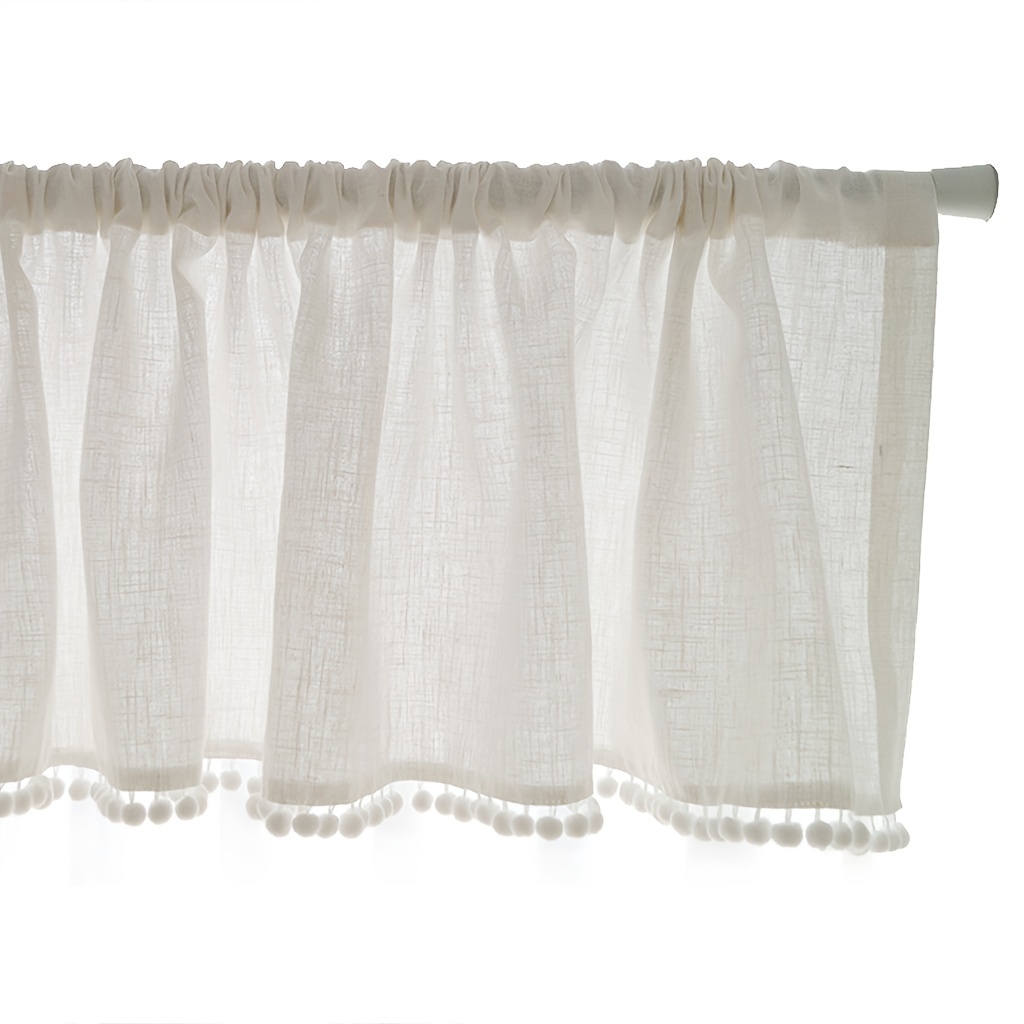 1Pc Cross Gauze Ball Short Cur - Curtain Rods review and price